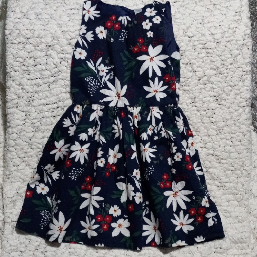 Carter's Navy Blue Floral Girl Dress Size 8